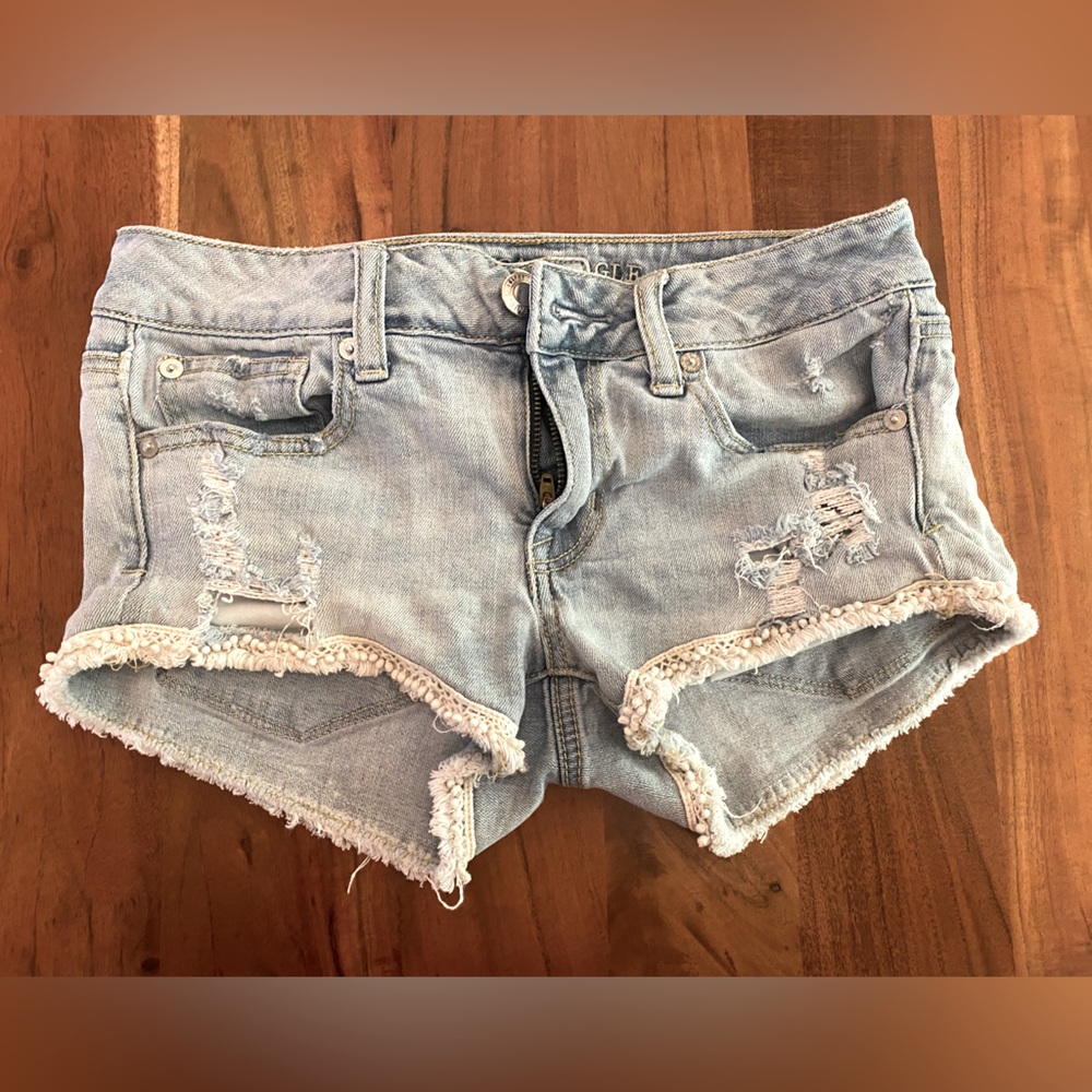 American Eagle Outfitters light jean shorts
